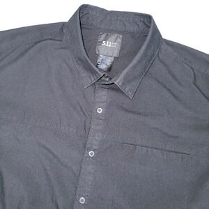 5.11 Tactical Men's Black Long Sleeve Button Up Shirt Size XL Military Utility